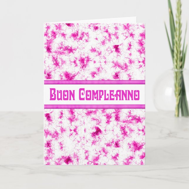 Tarjeta Italiano Feliz Cumpleaños-Buon Compleanno -Cherry (Anverso)