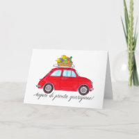 Italiano se pone bien Red Retro Fiat 500