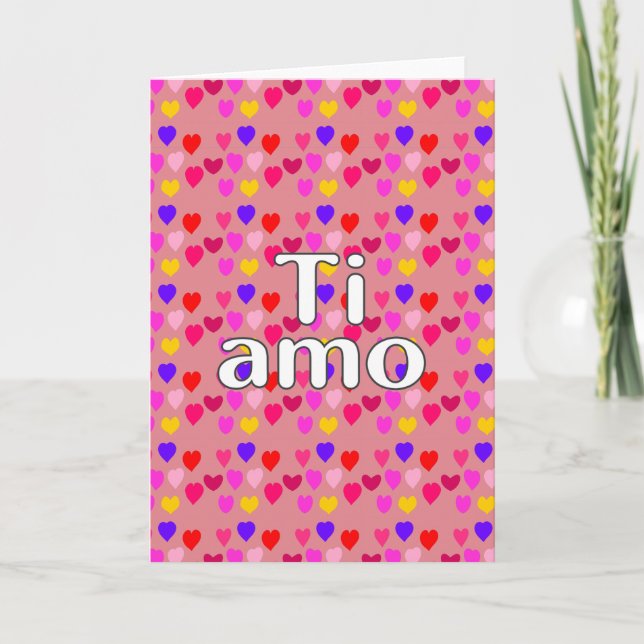 Tarjeta Italiano - Te amo (Anverso)