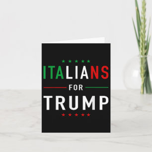 Tarjeta Italianos Para Trump Tee Pro Trump Italiano