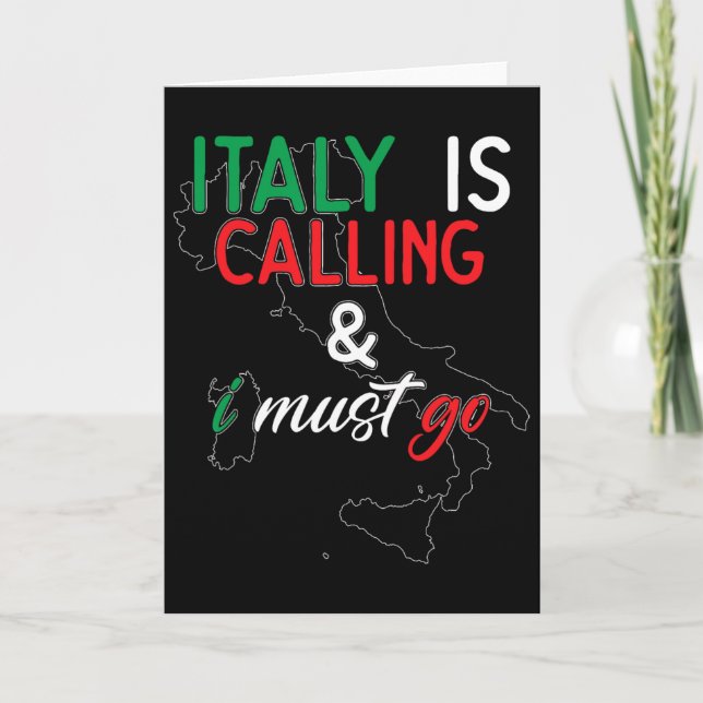 Tarjeta Italy Is Calling And I Must Go I Anniversary I Lov (Anverso)