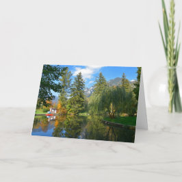 Tarjeta Itillo del estanque de otoño