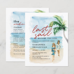 Tarjeta Itineraria de Fin de Semana de Bachelorett