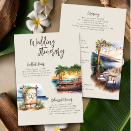 Tarjeta Itineraria Sunset Beach Wedding