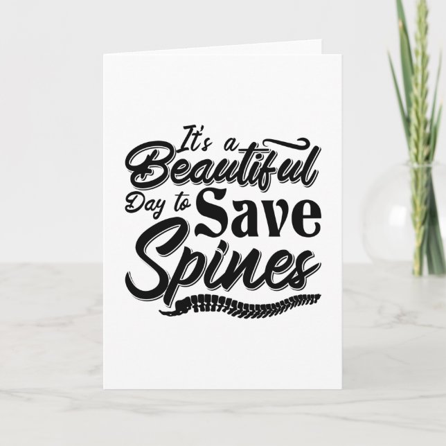 Tarjeta It's A Beautiful Day Chiropractic Chiropractor (Anverso)