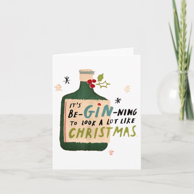 Tarjeta It's Beginning To Look A Lot Like Tails Funny Chri (Anverso)