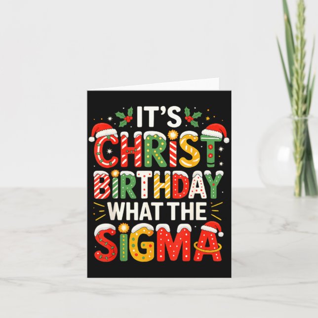 Tarjeta It's Christ Birthday Sigma Christian Christmas  (Anverso)