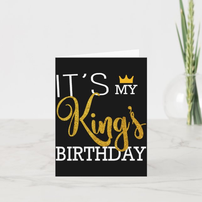 Tarjeta It's King's Birthday Couples Matching Illustration (Anverso)