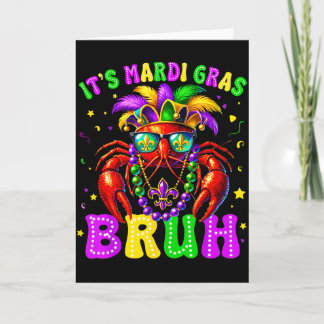 Tarjeta Its Mardi Gras Bruh Funny Crawfish Outfit Boys Gir