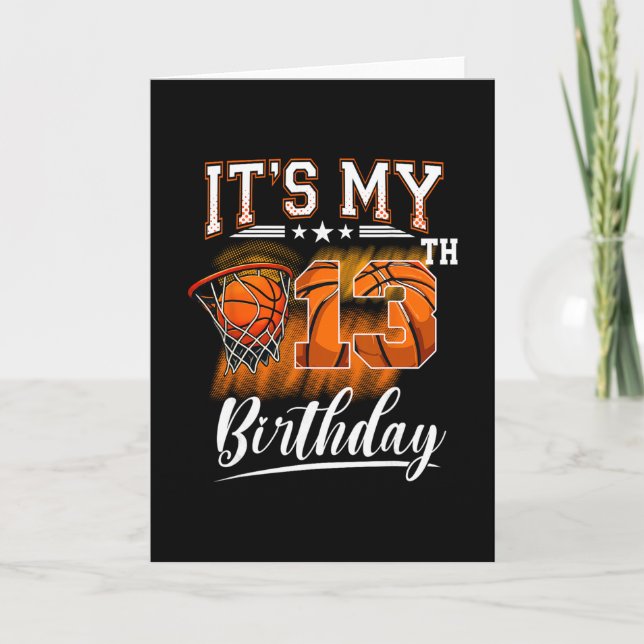 Tarjeta It's My 13th Birthday Sketll Theme 13 Years Old Bi (Anverso)