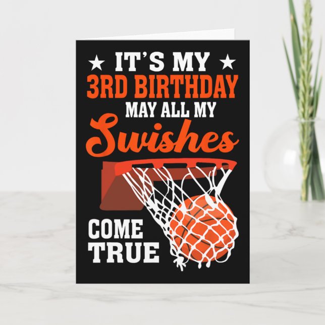 Tarjeta It's My 3rd Birthday Sketll 3 Year Old  (Anverso)