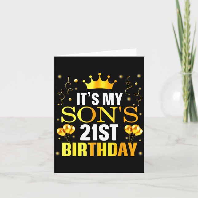 Tarjeta It's My Son's 21st Birthday Happy Birthday 21 Year (Anverso)