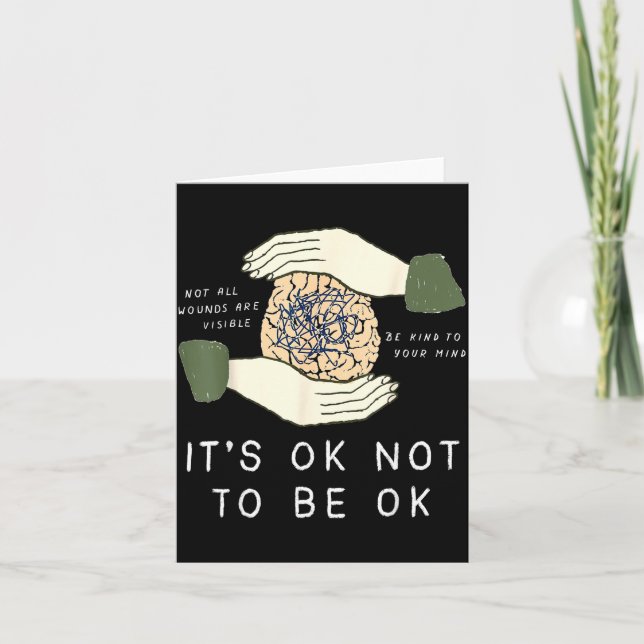 Tarjeta Its Ok To Not Be Ok Suicide Prevention Awareness B (Anverso)