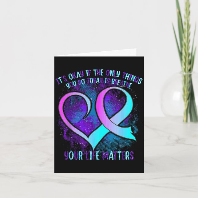 Tarjeta It's Okay If The Only Things You Do Today Is Breat (Anverso)