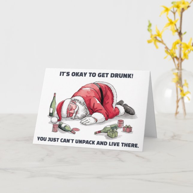 Tarjeta It's Okay To Get Drunk™ Greeting Card (flor amarilla)