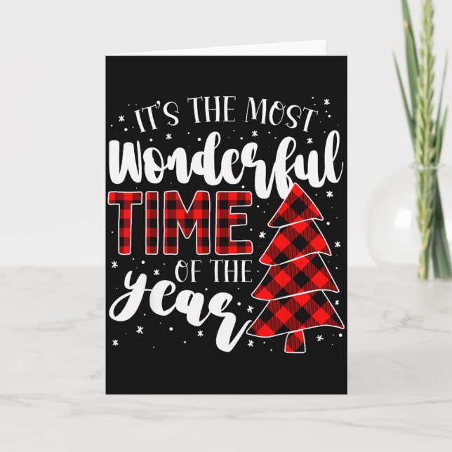 Tarjeta Its The Most Wonderful Time Of The Year Christmas  (Anverso)