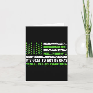 Tarjeta Its to not be mental health awareness american fla