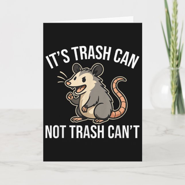 Tarjeta It's Trash Can Not Trash Can't Ossum Fun  (Anverso)