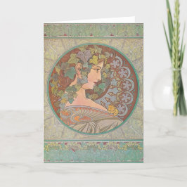 Tarjeta Ivy - Alphonse Mucha