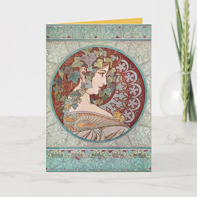 Tarjeta Ivy Goddess Mucha (Anverso)