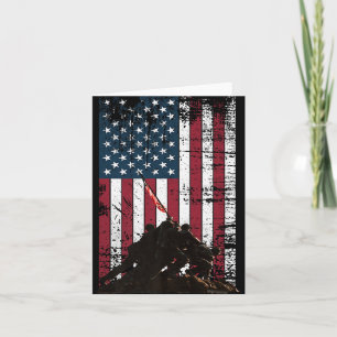 Tarjeta Izado de la Bandera en Iwo Jima Estandarte de EE. 
