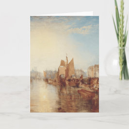 Tarjeta J.M.W. Turner: Puerto de Dieppe Arte Romántico Ref