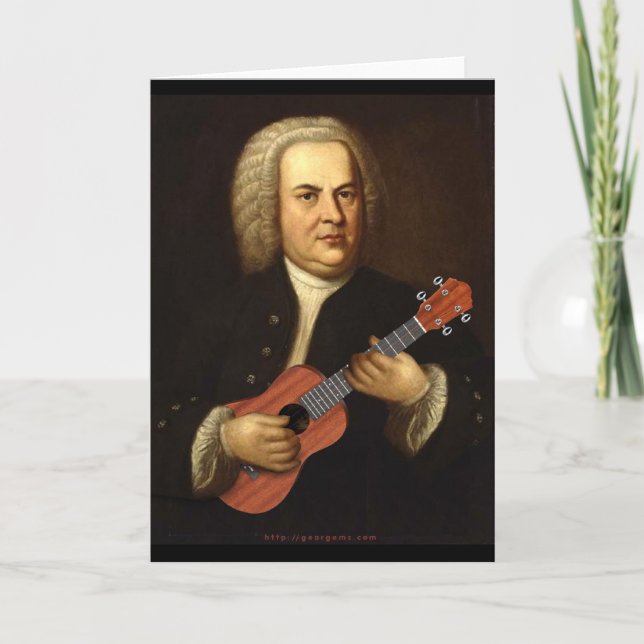 Tarjeta J.S. Bach en Uke (Anverso)