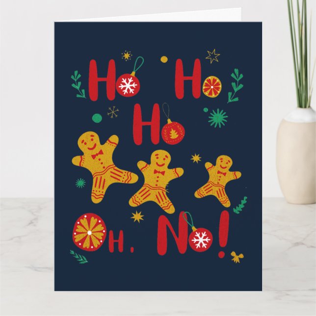 Tarjeta ¡Ja Ja Ja Oh No! Hombre de Jengibre Bonito (Anverso)