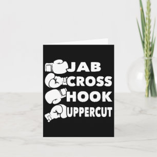 Tarjeta Jab Cross Hook Uppercut - Boxeador de Gimnasio de