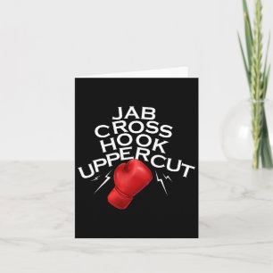 Tarjeta Jab Cross Hook Uppercut Boxer Funny Boxing Trainin