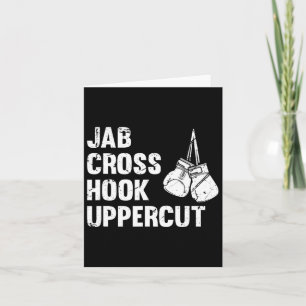 Tarjeta Jab Cross Hook Uppercut Boxing Technique de lucha