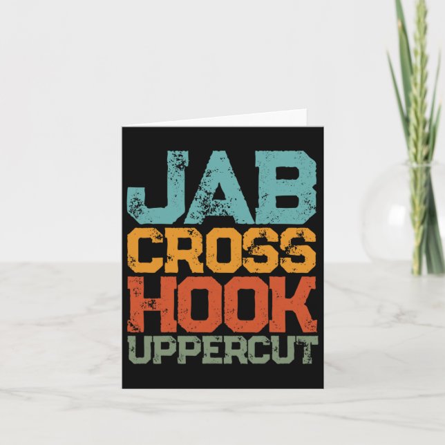 Tarjeta Jab Cross Hook Uppercut Mujeres Y Hombres Camisas  (Anverso)