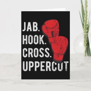 Tarjeta Jab, Hook, Cross, Uppercut - Kickboxing y Boxeo