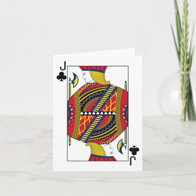 Tarjeta Jack De Tréboles Carta De Poker Carta De Juego Bla (Anverso)