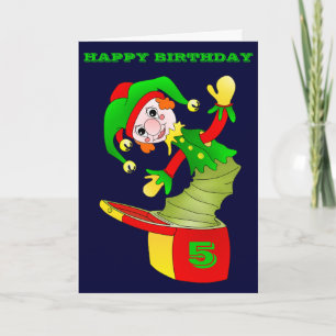 Tarjeta Jack en la carta de cumpleaños de la caja, persona