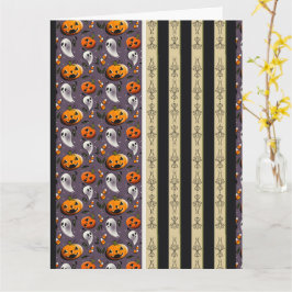 Tarjeta Jack-o-Ghost Franjas Moradas