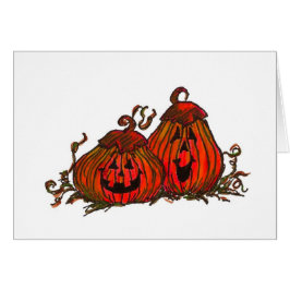 Tarjeta Jack-O-Lantern de Halloween