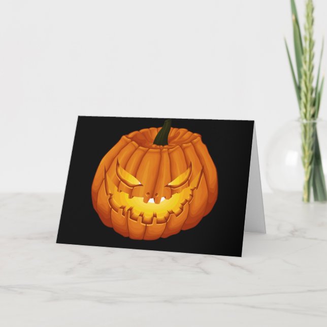 Tarjeta jack o lantern halloween (Anverso)