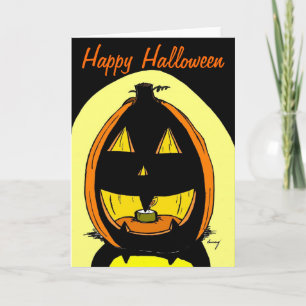 Tarjeta Jack o' Lantern "Happy Halloween"