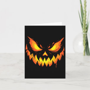 Tarjeta Jack O Lantern Scary Cared de calabaza tallada Hal