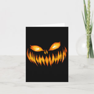 Tarjeta Jack O Lantern Scary Cared de calabaza tallada Hal