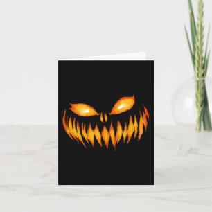 Tarjeta Jack O Lantern Scary Cared de calabaza tallada Hal