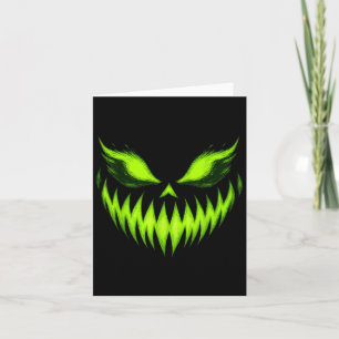 Tarjeta Jack O Lantern Scary Pumpkin Face Halloween Costum