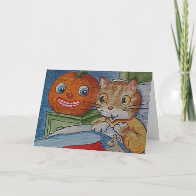 Tarjeta Jack O'lantern del jengibre (Anverso)