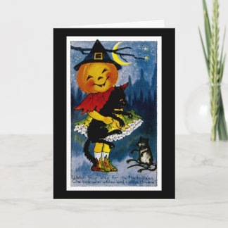 Tarjeta Jack o'Lantern Witch