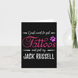 Tarjeta Jack Russell Dog Lover Tattoo Gracioso Perro Mamá
