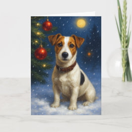 Tarjeta Jack Russell Holiday