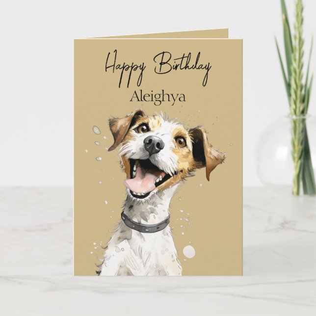 Tarjeta Jack Russell personalizado (Anverso)