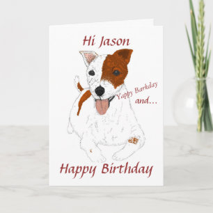 Tarjeta Jack Russell Terrier añade el nombre delante