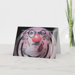 Tarjeta Jack Russell Terrier Feliz Cumpleaños Payaso Loco